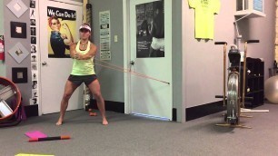 'Pallof Press to Overhead Raise with Sidestep | Rippel Effect Fitness'