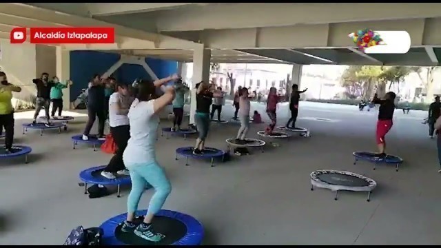 'EN IZTAPALAPA NOS PREPARAMOS PARA LA CLASE DE JUMPING FITNESS MÁS GRANDE DEL MUNDO'