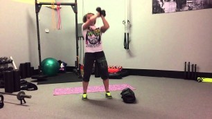 'Dumbbell Shouldering Squat | Rippel Effect Fitness'