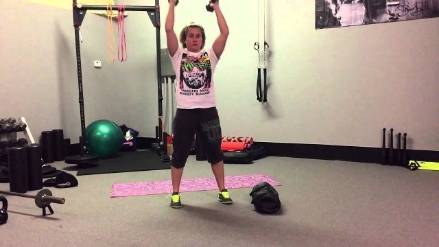 'Dumbbell Squat to Press aka Thruster | Rippel Effect Fitness'