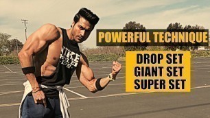 'Most POWERFUL Techniques |  DROP Set vs GIANT Set vs SUPER Set | by Guru Mann'