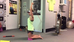 'Band Overhead Hold - Tall Kneel | Rippel Effect Fitness'