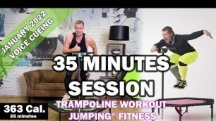 '35 minutes trampoline session January 2022 - Jumping® Fitness [VOICE CUEING]'