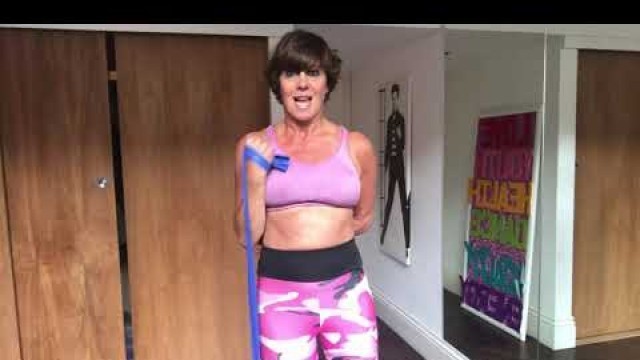 'Tone your arms, resistance band workout for the arms by Maxine Jones'