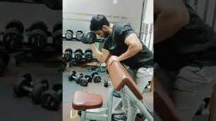 'biceps workout one hand dumble short video || crossway Fitness Club || shajar abbas ||'