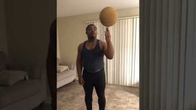 'Home Workout Video (Spinning Basketball On Fingers)'