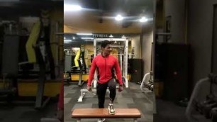 'how to legs workout free weight exercise step up Fitness video by mahesh vaje'