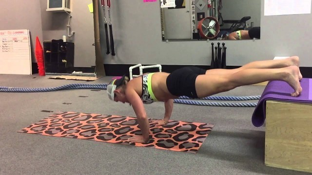 'Push-Up | Leg-Thru with Feet Elevated | Rippel Effect Fitness'