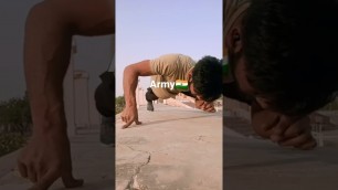 'two fingers push up | India army workout #army #shorts #india #calisthenics #workout'