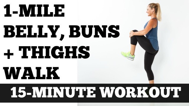 'Indoor Walking at Home Low Impact Full Length Workout: 1 Mile Belly Buns and Thighs Walk'