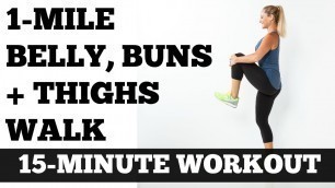 'Indoor Walking at Home Low Impact Full Length Workout: 1 Mile Belly Buns and Thighs Walk'