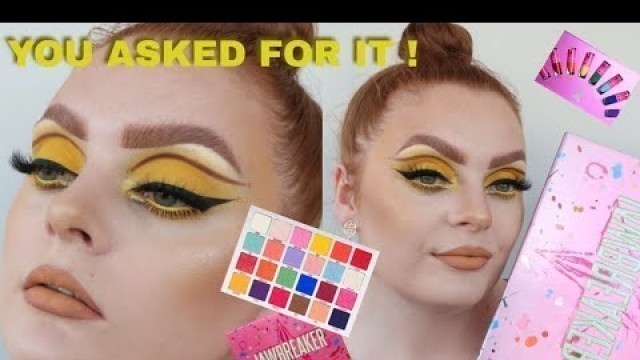 'SIMPLE BUT EFFECTIVE YELLOW EYESHAODW LOOK! - JEFFREE STAR COSMETICS - JAWBREAKER PALETTE'