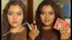 'First Impression of Sugar Cosmetics, Maybellline Instant Age Caramel, L.A Girl GLoss Topper'