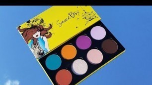 'New - Secret Garden Eyeshadow Palette from Saucebox Cosmetics with swatches'