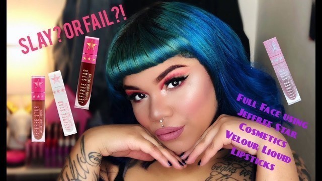 'Full Face Using JEFFREE STAR COSMETICS Liquid Lipsticks Challenge (Slay or Fail?)'