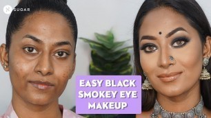 'Easy Black Smokey Eye Makeup | SUGAR Cosmetics'