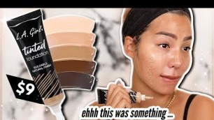 'NO MAKEUP MAKEUP? | NEW L.A. GIRL TINTED FOUNDATION | OILY SKIN 9 HR WEAR TEST'