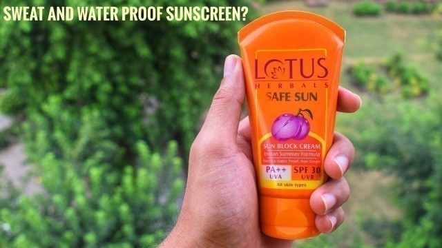 'Lotus Herbals Safe Sun Block Cream SPF 30 Review | Black plum extract - Astringent and Moisturizing?'