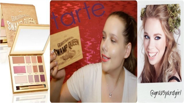 'grav3yardgirl x tarte Swamp Queen Palette SWATCHES || Pearls & Curls Sisters'