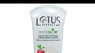 'Lotus herbals whiteglow yogurt skin whitening & brightening face masque review'