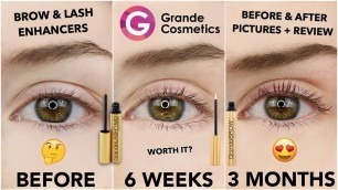 'GRANDE COSMETICS LASH & BROW ENHANCING SERUM REVIEW | 3 MONTH RESULTS'