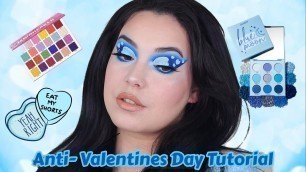 'Anti-Valentines Day Look|| Blue Valentine’s Day Look||JEFFREE STAR COSMETICS, COLOURPOP, GLAMVICE'