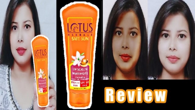 'Lotus Herbals Sunscreen Matte Gel/SPF 50/ Review /summe Essentials/lotus herbal matte gel sunscreen'