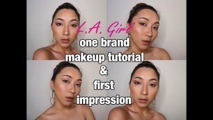 'LA GIRL one brand makeup tutorial & first impression ( BAHASA )'