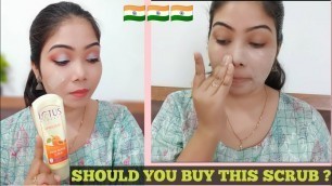 'LOTUS HERBALS APRICOT SCRUB REVIEW IN HINDI|HOW TO SCRUB & BENEFITS|LOTUS HERBALS PRODUCTS REVIEW'