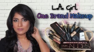 'One Brand Makeup Tutorial with L.A Girl Cosmetics for Indian skin tone / Medium tan skin / Mac NC42'