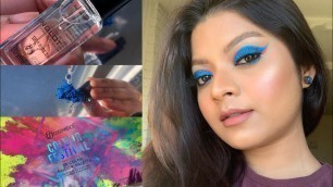 'BH Cosmetics Color festival palette Blue eye makeup || Inglot Duraline || SUVA Hydra liner'