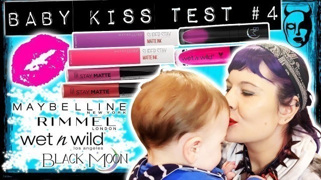 'Pink Lipstick Kiss Test, Rimmel London, Black Moon Cosmetics, Maybelline Super Stay, Wet N Wild'