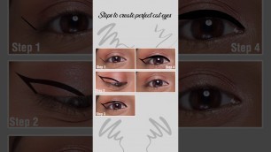 'Steps To Create Perfect Cat Eyes | Eye Makeup Tutorial | #shorts | SUGAR Cosmetics'