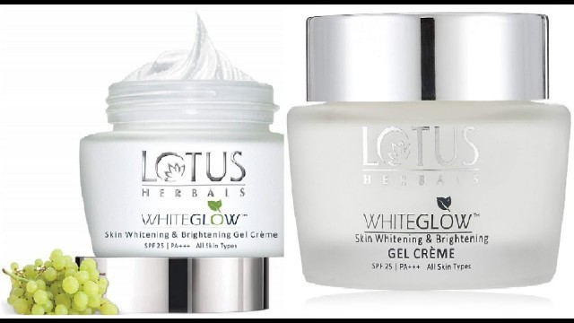 'Lotus Herbals Whiteglow Skin Whitening And Brightening Gel Cream Review Hindi'