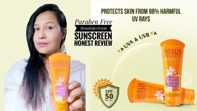 'Lotus Herbals UV Screen Matte Gel Spf 50 | Lotus Sunscreen Review | Sunscreen for Normal - Oily Skin'