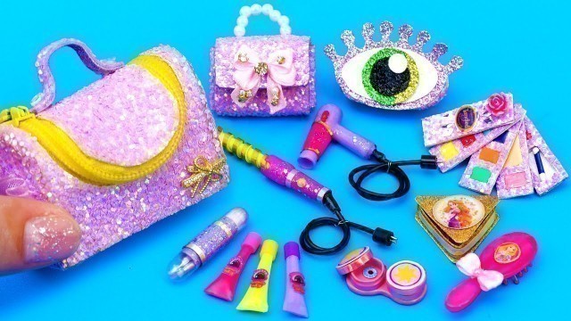 '18 DIY Miniature Rapunzel Cosmetics ~ Lipstick, Eyeshadow palette, Mascara, Makeup kit and more!'