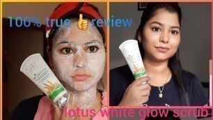 'LOTUS HERBALS WHITEGLOW oatmeal & yogurt skin whitening scrub for healthy glow #review #lotus #scrub'