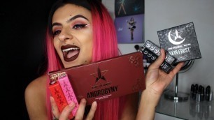 'JEFFREE STAR COSMETICS HAUL | ANDROGYNY PALETTE SWATCHES'