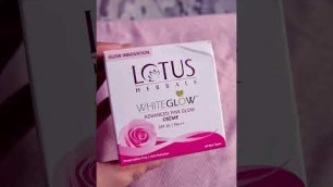 'Lotus Herbals whiteglow advanced pink glow cream||#Shorts||Sangsstyle'