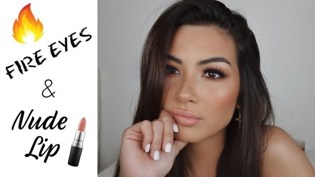 'FIRE EYES & NUDE LIP | Using IL MAKIAGE products | MakeupBySarahButler'