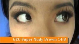 'Geo Nudy Brown CH-624  Review Michelle Phan Candy Cane Eyes'