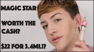 'MAGIC STAR CONCEALER & SETTING POWDER REVIEW W/ CHECKINS || JEFFREE STAR COSMETICS || MAX\'S LOOK'