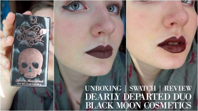 'UNBOXING | SWATCHES | REVIEW | Dearly Departed Liquid Lipstick Duo | Black Moon Cosmetics'