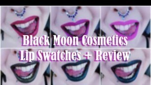 'Review + Lip Swatches  Black Moon Cosmetics │Black Metals Liquid Lips│MakeupByAnnki'