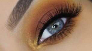 'Easy Warm Brown Eye Makeup Tutorial | NYX Cosmetics Swear By It Palette'