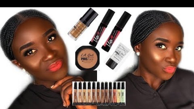 'FULL FACE USING ONLY LA GIRL COSMETICS || HITTING 1000 SUBSCRIBERS || IAM ABENA'