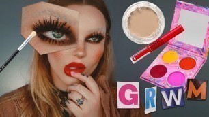 'GRWM chatty makeup tutorial / trying new KVD good apple foundation balm'
