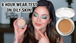'KVD BEAUTY GOOD APPLE SKIN PERFECTING FOUNDATION BALM || REVIEW & WEAR TEST ON OILY SKIN'