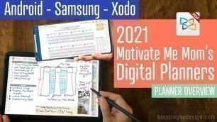 'Introducing 2021 Motivate Me Mom\'s Digital Planner | Samsung Galaxy Tablet | Xodo App'