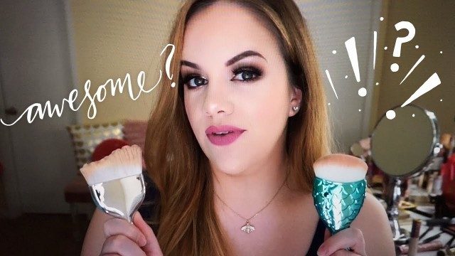 'Testing weird makeup brushes! Elf & Saucebox Cosmetics first impression!'